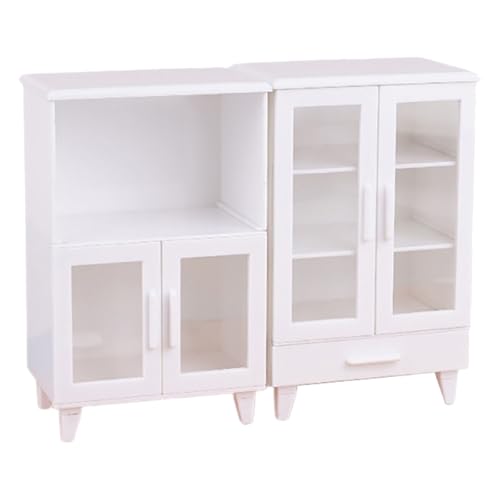 Rdxanc Weiße Miniatur-Schränke im Maßstab 1:12, moderne Puppenhäuser, Möbel, Lagerregale für Bücherregale, Szenendekoration Rdxanc Weiße Miniatur-Schränke im Maßstab 1:12, moderne Puppenhäuser, Möbel, Lagerregale für Bücherregale, Szenendekoration von Rdxanc