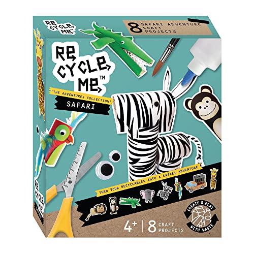Re-Cycle-Me 3503323, Recycling Bastelset Safari, DIY-Kit für Kinder ab 4 Jahren, Kreativ-Set zum Basteln mit Haushaltsmaterialien Re-Cycle-Me 3503323, Recycling Bastelset Safari, DIY-Kit für Kinder ab 4 Jahren, Kreativ-Set zum Basteln mit Haushaltsmaterialien von Re Cycle Me