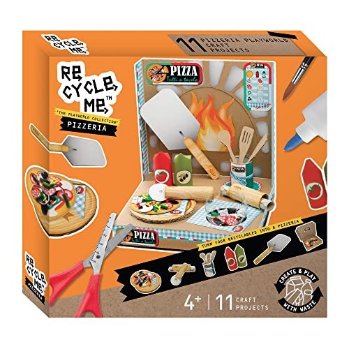 Re-Cycle-Me 3503337, Recycling Bastelset Pizzeria, DIY-Kit für Kinder ab 4 Jahren, Kreativ-Set zum Basteln mit Haushaltsmaterialien Re-Cycle-Me 3503337, Recycling Bastelset Pizzeria, DIY-Kit für Kinder ab 4 Jahren, Kreativ-Set zum Basteln mit Haushaltsmaterialien von Re Cycle Me