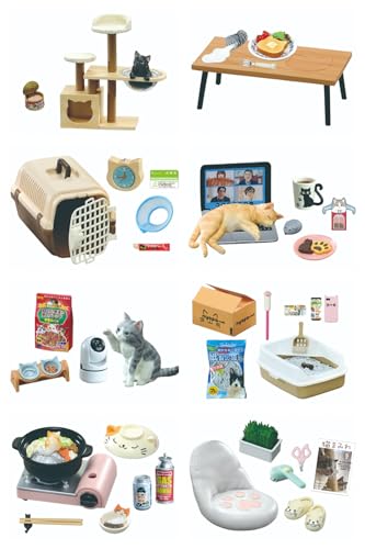 Reement Pe Sample Nekoda's Daily Life 1 Box Approx.H 4.5 x W 2.8 x D 5.1 cm (115 x 70 x 50 mm), PVC von Re-Ment
