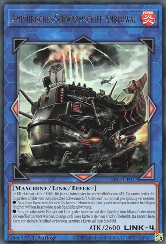Amphibisches Schwarmschiff Amblowal (V.2) RA04-DE077 Ultra Rare Deutsch Boosterfrisch 1. Auflage - Quarter Century Stampede - mit ReCollectibles-Versandschutz - für Yu-Gi-Oh! von ReCollectibles
