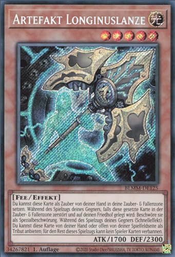 Artefakt Longinuslanze BLMM-DE125 Secret Rare Deutsch Boosterfrisch 1. Auflage - Battles of Legend: Monster Mayhem - mit ReCollectibles-Versandschutz - für Yu-Gi-Oh! Artefakt Longinuslanze BLMM-DE125 Secret Rare Deutsch Boosterfrisch 1. Auflage - Battles of Legend: Monster Mayhem - mit ReCollectibles-Versandschutz - für Yu-Gi-Oh! von ReCollectibles
