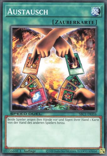 Austausch (V.1) SBC1-DEI16 Common Deutsch Boosterfrisch 1. Auflage - Speed Duel: Streets of Battle City - mit ReCollectibles-Versandschutz - für Yu-Gi-Oh! von ReCollectibles