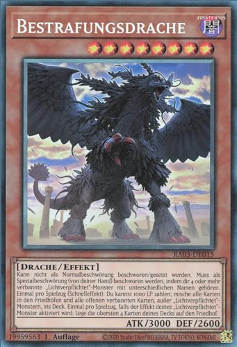 Bestrafungsdrache (V.6) RA03-DE015 Collectors Rare Deutsch Boosterfrisch 1. Auflage - Quarter Century Bonanza - mit ReCollectibles-Versandschutz - für Yu-Gi-Oh! von ReCollectibles