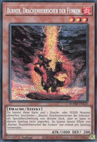 Burner, Drachenherrscher der Funken BLMM-DE123 Secret Rare Deutsch Boosterfrisch 1. Auflage - Battles of Legend: Monster Mayhem - mit ReCollectibles-Versandschutz - für Yu-Gi-Oh! Burner, Drachenherrscher der Funken BLMM-DE123 Secret Rare Deutsch Boosterfrisch 1. Auflage - Battles of Legend: Monster Mayhem - mit ReCollectibles-Versandschutz - für Yu-Gi-Oh! von ReCollectibles