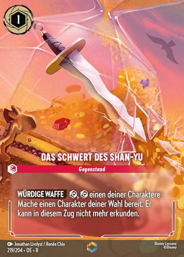 Das Schwert des Shan-Yu (V.2) 8JAF-219 Enchanted Deutsch Boosterfrisch Foil - Reign of Jafar - mit ReCollectibles-Versandschutz - für Lorcana von ReCollectibles