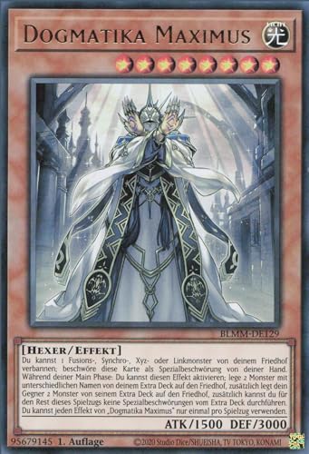 Dogmatika Maximus BLMM-DE129 Ultra Rare Deutsch Boosterfrisch 1. Auflage - Battles of Legend: Monster Mayhem - mit ReCollectibles-Versandschutz - für Yu-Gi-Oh! Dogmatika Maximus BLMM-DE129 Ultra Rare Deutsch Boosterfrisch 1. Auflage - Battles of Legend: Monster Mayhem - mit ReCollectibles-Versandschutz - für Yu-Gi-Oh! von ReCollectibles