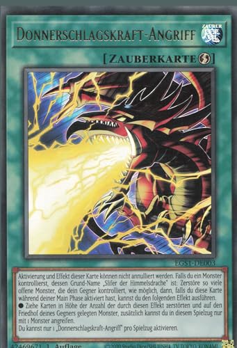 Donnerschlagskraft-Angriff EGS1-DE003 Ultra Rare Deutsch Boosterfrisch 1. Auflage - Egyptian God Deck: Slifer The Sky Dragon - mit ReCollectibles-Versandschutz - für Yu-Gi-Oh! Donnerschlagskraft-Angriff EGS1-DE003 Ultra Rare Deutsch Boosterfrisch 1. Auflage - Egyptian God Deck: Slifer The Sky Dragon - mit ReCollectibles-Versandschutz - für Yu-Gi-Oh! von ReCollectibles