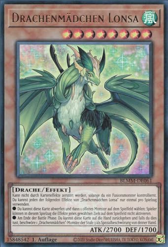 Drachenmädchen Lonsa BLMM-DE061 Ultra Rare Deutsch Boosterfrisch 1. Auflage - Battles of Legend: Monster Mayhem - mit ReCollectibles-Versandschutz - für Yu-Gi-Oh! Drachenmädchen Lonsa BLMM-DE061 Ultra Rare Deutsch Boosterfrisch 1. Auflage - Battles of Legend: Monster Mayhem - mit ReCollectibles-Versandschutz - für Yu-Gi-Oh! von ReCollectibles