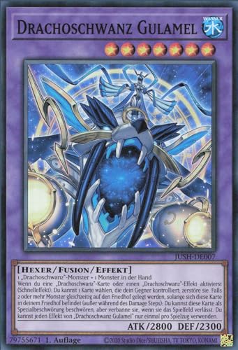 Drachoschwanz Gulamel (V.2) JUSH-DE007 Super Rare Deutsch Boosterfrisch 1. Auflage - Justice Hunters - mit ReCollectibles-Versandschutz - für Yu-Gi-Oh! von ReCollectibles