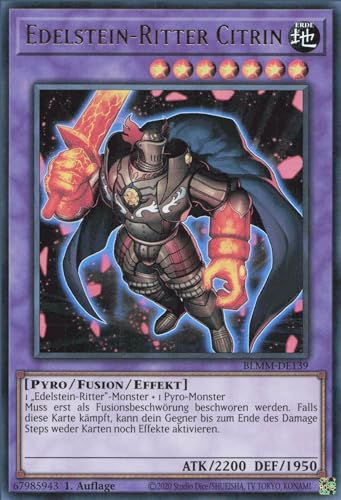 Edelstein-Ritter Citrin BLMM-DE139 Ultra Rare Deutsch Boosterfrisch 1. Auflage - Battles of Legend: Monster Mayhem - mit ReCollectibles-Versandschutz - für Yu-Gi-Oh! Edelstein-Ritter Citrin BLMM-DE139 Ultra Rare Deutsch Boosterfrisch 1. Auflage - Battles of Legend: Monster Mayhem - mit ReCollectibles-Versandschutz - für Yu-Gi-Oh! von ReCollectibles