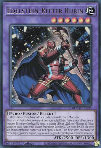 Edelstein-Ritter Rubin BLMM-DE136 Ultra Rare Deutsch Boosterfrisch 1. Auflage - Battles of Legend: Monster Mayhem - mit ReCollectibles-Versandschutz - für Yu-Gi-Oh! Edelstein-Ritter Rubin BLMM-DE136 Ultra Rare Deutsch Boosterfrisch 1. Auflage - Battles of Legend: Monster Mayhem - mit ReCollectibles-Versandschutz - für Yu-Gi-Oh! von ReCollectibles