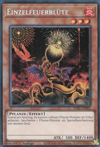 Einzelfeuerblüte (V.3) RA01-DE002 Secret Rare Deutsch Near Mint 1. Auflage - 25th Anniversary Rarity Collection - mit ReCollectibles-Versandschutz - für Yu-Gi-Oh! von ReCollectibles