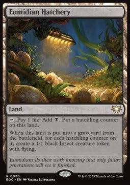 Eumidian Hatchery EOC-20 Rare Deutsch Boosterfrisch - Commander: Edge of Eternities - mit ReCollectibles-Versandschutz - für Magic/MTG von ReCollectibles