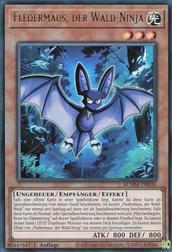 Fledermaus, der Wald-Ninja BLMM-DE034 Ultra Rare Deutsch Boosterfrisch 1. Auflage - Battles of Legend: Monster Mayhem - mit ReCollectibles-Versandschutz - für Yu-Gi-Oh! Fledermaus, der Wald-Ninja BLMM-DE034 Ultra Rare Deutsch Boosterfrisch 1. Auflage - Battles of Legend: Monster Mayhem - mit ReCollectibles-Versandschutz - für Yu-Gi-Oh! von ReCollectibles