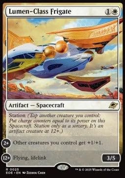 Fregatte der Lumen-Klasse EOE-25 Rare Deutsch Boosterfrisch Foil - Edge of Eternities - mit ReCollectibles-Versandschutz - für Magic/MTG Fregatte der Lumen-Klasse EOE-25 Rare Deutsch Boosterfrisch Foil - Edge of Eternities - mit ReCollectibles-Versandschutz - für Magic/MTG von ReCollectibles