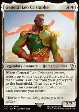 General Leo Cristophe FIC-20 Rare Englisch Boosterfrisch - Commander: Magic: The Gathering - FINAL Fantasy - mit ReCollectibles-Versandschutz - für Magic/MTG von ReCollectibles
