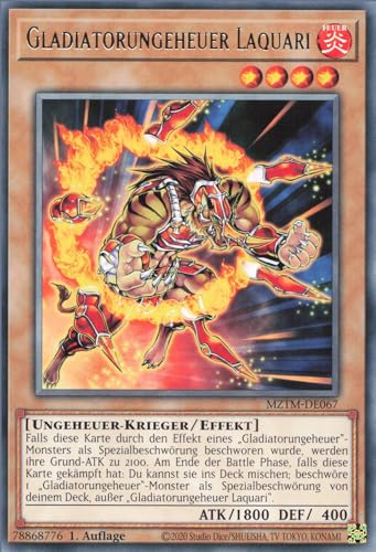 Gladiatorungeheuer Laquari MZTM-DE067 Rare Deutsch Boosterfrisch 1. Auflage - Maze of The Master - mit ReCollectibles-Versandschutz - für Yu-Gi-Oh! Gladiatorungeheuer Laquari MZTM-DE067 Rare Deutsch Boosterfrisch 1. Auflage - Maze of The Master - mit ReCollectibles-Versandschutz - für Yu-Gi-Oh! von ReCollectibles