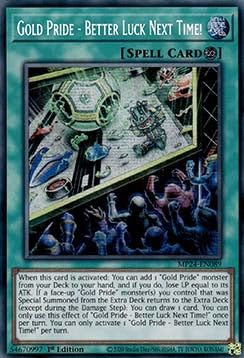 Gold Pride - Better Luck Next Time! MP24-EN089 Secret Rare Englisch Boosterfrisch 1. Auflage - 25th Anniversary Tin: Dueling Mirrors - mit ReCollectibles-Versandschutz - für Yu-Gi-Oh! Gold Pride - Better Luck Next Time! MP24-EN089 Secret Rare Englisch Boosterfrisch 1. Auflage - 25th Anniversary Tin: Dueling Mirrors - mit ReCollectibles-Versandschutz - für Yu-Gi-Oh! von ReCollectibles