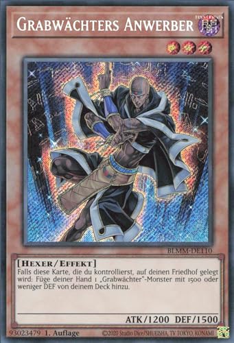 Grabwächters Anwerber BLMM-DE110 Secret Rare Deutsch Boosterfrisch 1. Auflage - Battles of Legend: Monster Mayhem - mit ReCollectibles-Versandschutz - für Yu-Gi-Oh! Grabwächters Anwerber BLMM-DE110 Secret Rare Deutsch Boosterfrisch 1. Auflage - Battles of Legend: Monster Mayhem - mit ReCollectibles-Versandschutz - für Yu-Gi-Oh! von ReCollectibles
