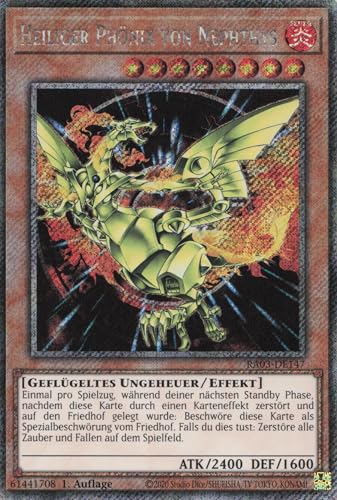 Heiliger Phönix von Nephthys (V.1) RA03-DE147 Platinum Secret Rare Deutsch Boosterfrisch 1. Auflage - Quarter Century Bonanza - mit ReCollectibles-Versandschutz - für Yu-Gi-Oh! von ReCollectibles