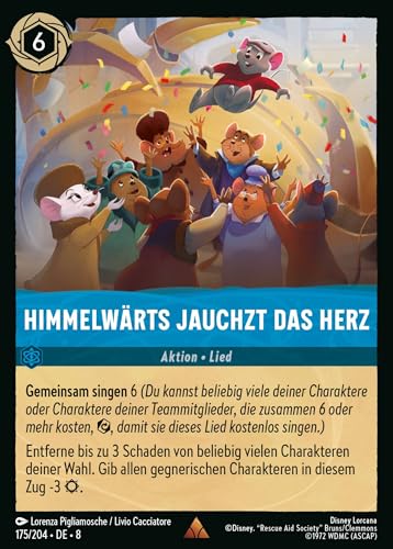 Himmelwärts jauchzt das Herz 8JAF-175 Rare Deutsch Boosterfrisch Foil - Reign of Jafar - mit ReCollectibles-Versandschutz - für Lorcana Himmelwärts jauchzt das Herz 8JAF-175 Rare Deutsch Boosterfrisch Foil - Reign of Jafar - mit ReCollectibles-Versandschutz - für Lorcana von ReCollectibles
