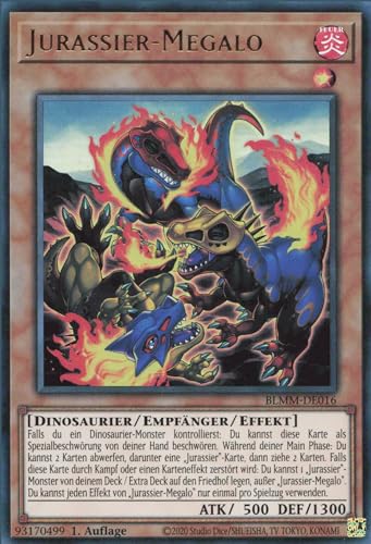 Jurassier-Megalo BLMM-DE016 Ultra Rare Deutsch Boosterfrisch 1. Auflage - Battles of Legend: Monster Mayhem - mit ReCollectibles-Versandschutz - für Yu-Gi-Oh! Jurassier-Megalo BLMM-DE016 Ultra Rare Deutsch Boosterfrisch 1. Auflage - Battles of Legend: Monster Mayhem - mit ReCollectibles-Versandschutz - für Yu-Gi-Oh! von ReCollectibles