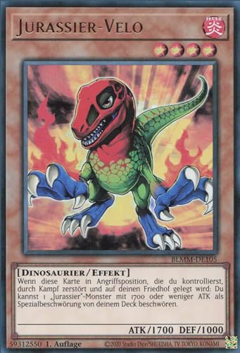 Jurassier-Velo BLMM-DE105 Ultra Rare Deutsch Boosterfrisch 1. Auflage - Battles of Legend: Monster Mayhem - mit ReCollectibles-Versandschutz - für Yu-Gi-Oh! Jurassier-Velo BLMM-DE105 Ultra Rare Deutsch Boosterfrisch 1. Auflage - Battles of Legend: Monster Mayhem - mit ReCollectibles-Versandschutz - für Yu-Gi-Oh! von ReCollectibles