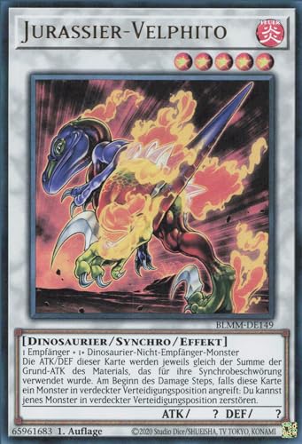 Jurassier-Velphito BLMM-DE149 Ultra Rare Deutsch Boosterfrisch 1. Auflage - Battles of Legend: Monster Mayhem - mit ReCollectibles-Versandschutz - für Yu-Gi-Oh! Jurassier-Velphito BLMM-DE149 Ultra Rare Deutsch Boosterfrisch 1. Auflage - Battles of Legend: Monster Mayhem - mit ReCollectibles-Versandschutz - für Yu-Gi-Oh! von ReCollectibles