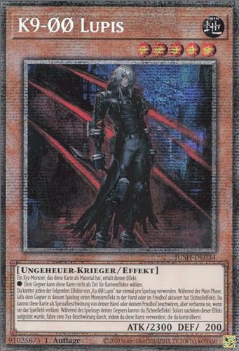 K9-ØØ Lupis (V.3) JUSH-DE034 Starlight Rare Deutsch Boosterfrisch 1. Auflage - Justice Hunters - mit ReCollectibles-Versandschutz - für Yu-Gi-Oh! von ReCollectibles