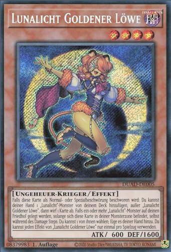 Lunalicht Goldener Löwe DUAD-DE005 Secret Rare Deutsch Boosterfrisch 1. Auflage - Duelist’s Advance - mit ReCollectibles-Versandschutz - für Yu-Gi-Oh! Lunalicht Goldener Löwe DUAD-DE005 Secret Rare Deutsch Boosterfrisch 1. Auflage - Duelist’s Advance - mit ReCollectibles-Versandschutz - für Yu-Gi-Oh! von ReCollectibles