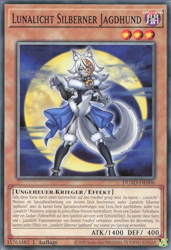 Lunalicht Silberner Jagdhund DUAD-DE006 Common Deutsch Boosterfrisch 1. Auflage - Duelist’s Advance - mit ReCollectibles-Versandschutz - für Yu-Gi-Oh! Lunalicht Silberner Jagdhund DUAD-DE006 Common Deutsch Boosterfrisch 1. Auflage - Duelist’s Advance - mit ReCollectibles-Versandschutz - für Yu-Gi-Oh! von ReCollectibles