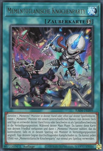 Mementotlanische Knochenparty (V.2) RA04-DE099 Ultra Rare Deutsch Boosterfrisch 1. Auflage - Quarter Century Stampede - mit ReCollectibles-Versandschutz - für Yu-Gi-Oh! von ReCollectibles