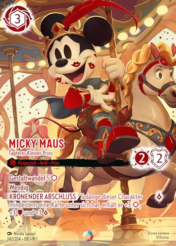 Micky Maus - Tapferer Kleiner Prinz (V.2) 9FAB-242 Iconic Deutsch Boosterfrisch Foil - Fabled - mit ReCollectibles-Versandschutz - für Lorcana von ReCollectibles