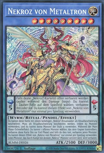 Nekroz von Metaltron BLMM-DE026 Secret Rare Deutsch Boosterfrisch 1. Auflage - Battles of Legend: Monster Mayhem - mit ReCollectibles-Versandschutz - für Yu-Gi-Oh! Nekroz von Metaltron BLMM-DE026 Secret Rare Deutsch Boosterfrisch 1. Auflage - Battles of Legend: Monster Mayhem - mit ReCollectibles-Versandschutz - für Yu-Gi-Oh! von ReCollectibles