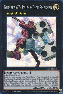 Number 67: Pair-a-Dice Smasher (V.2) JUSH-EN058 Super Rare Englisch Boosterfrisch 1. Auflage - Justice Hunters - mit ReCollectibles-Versandschutz - für Yu-Gi-Oh! von ReCollectibles