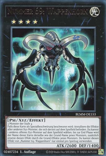 Nummer 69: Wappenhorn BLMM-DE153 Ultra Rare Deutsch Boosterfrisch 1. Auflage - Battles of Legend: Monster Mayhem - mit ReCollectibles-Versandschutz - für Yu-Gi-Oh! Nummer 69: Wappenhorn BLMM-DE153 Ultra Rare Deutsch Boosterfrisch 1. Auflage - Battles of Legend: Monster Mayhem - mit ReCollectibles-Versandschutz - für Yu-Gi-Oh! von ReCollectibles