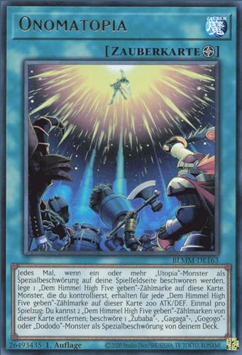Onomatopia BLMM-DE163 Ultra Rare Deutsch Boosterfrisch 1. Auflage - Battles of Legend: Monster Mayhem - mit ReCollectibles-Versandschutz - für Yu-Gi-Oh! Onomatopia BLMM-DE163 Ultra Rare Deutsch Boosterfrisch 1. Auflage - Battles of Legend: Monster Mayhem - mit ReCollectibles-Versandschutz - für Yu-Gi-Oh! von ReCollectibles