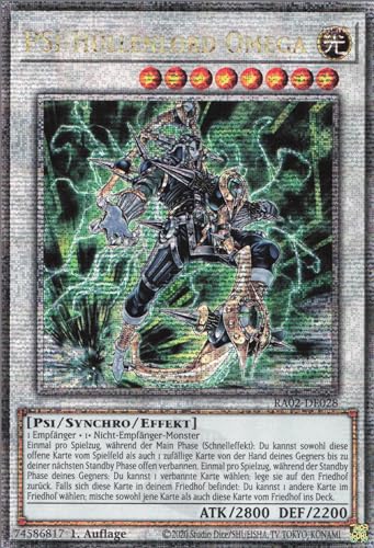 PSI-Hüllenlord Omega (V.5) RA02-DE028 Quarter Century Secret Rare Deutsch Boosterfrisch 1. Auflage - 25th Anniversary Rarity Collection II - mit ReCollectibles-Versandschutz - für Yu-Gi-Oh! von ReCollectibles