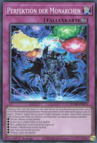 Perfektion der Monarchen DUAD-DE076 Super Rare Deutsch Boosterfrisch 1. Auflage - Duelist’s Advance - mit ReCollectibles-Versandschutz - für Yu-Gi-Oh! Perfektion der Monarchen DUAD-DE076 Super Rare Deutsch Boosterfrisch 1. Auflage - Duelist’s Advance - mit ReCollectibles-Versandschutz - für Yu-Gi-Oh! von ReCollectibles