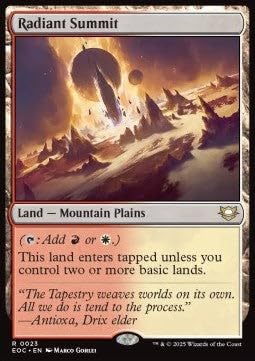 Radiant Summit EOC-23 Rare Deutsch Boosterfrisch - Commander: Edge of Eternities - mit ReCollectibles-Versandschutz - für Magic/MTG Radiant Summit EOC-23 Rare Deutsch Boosterfrisch - Commander: Edge of Eternities - mit ReCollectibles-Versandschutz - für Magic/MTG von ReCollectibles