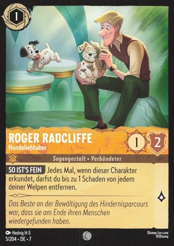 Roger Radcliffe - Hundeliebhaber 7ARI-005 Common Deutsch Boosterfrisch - Archazia's Island - mit ReCollectibles-Versandschutz - für Lorcana Roger Radcliffe - Hundeliebhaber 7ARI-005 Common Deutsch Boosterfrisch - Archazia's Island - mit ReCollectibles-Versandschutz - für Lorcana von ReCollectibles