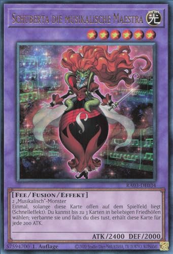 Schuberta die musikalische Maestra (V.7) RA03-DE034 Ultimate Rare Deutsch Boosterfrisch 1. Auflage - Quarter Century Bonanza - mit ReCollectibles-Versandschutz - für Yu-Gi-Oh! von ReCollectibles