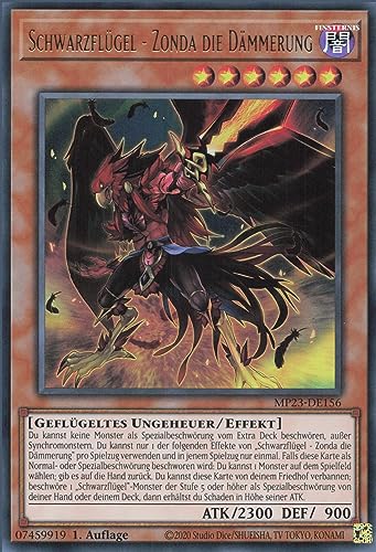 Schwarzflügel - Zonda die Dämmerung MP23-DE156 Ultra Rare Deutsch Near Mint 1. Auflage - 25th Anniversary Tin: Dueling Heroes Mega Pack - mit ReCollectibles-Versandschutz - für Yu-Gi-Oh! Schwarzflügel - Zonda die Dämmerung MP23-DE156 Ultra Rare Deutsch Near Mint 1. Auflage - 25th Anniversary Tin: Dueling Heroes Mega Pack - mit ReCollectibles-Versandschutz - für Yu-Gi-Oh! von ReCollectibles