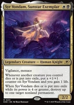 Syr Vondam, Sonnenstern-Vorbild EOE-231 Rare Deutsch Boosterfrisch - Edge of Eternities - mit ReCollectibles-Versandschutz - für Magic/MTG Syr Vondam, Sonnenstern-Vorbild EOE-231 Rare Deutsch Boosterfrisch - Edge of Eternities - mit ReCollectibles-Versandschutz - für Magic/MTG von ReCollectibles