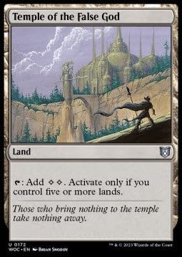 Temple of The False God WOC-172 Uncommon Englisch Near Mint - Commander: Wilds of Eldraine - mit ReCollectibles-Versandschutz - für Magic/MTG Temple of The False God WOC-172 Uncommon Englisch Near Mint - Commander: Wilds of Eldraine - mit ReCollectibles-Versandschutz - für Magic/MTG von ReCollectibles