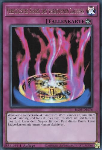 Verfluchtes Siegel des verbotenen Zaubers (V.7) RA03-DE076 Ultimate Rare Deutsch Boosterfrisch 1. Auflage - Quarter Century Bonanza - mit ReCollectibles-Versandschutz - für Yu-Gi-Oh! von ReCollectibles