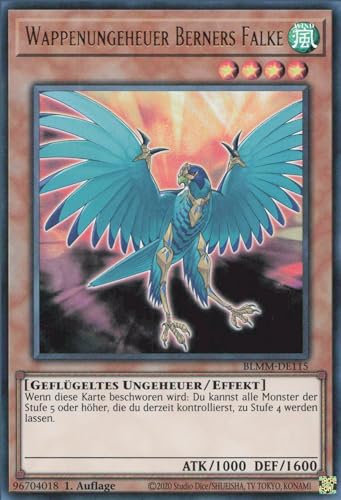 Wappenungeheuer Berners Falke BLMM-DE115 Ultra Rare Deutsch Boosterfrisch 1. Auflage - Battles of Legend: Monster Mayhem - mit ReCollectibles-Versandschutz - für Yu-Gi-Oh! Wappenungeheuer Berners Falke BLMM-DE115 Ultra Rare Deutsch Boosterfrisch 1. Auflage - Battles of Legend: Monster Mayhem - mit ReCollectibles-Versandschutz - für Yu-Gi-Oh! von ReCollectibles