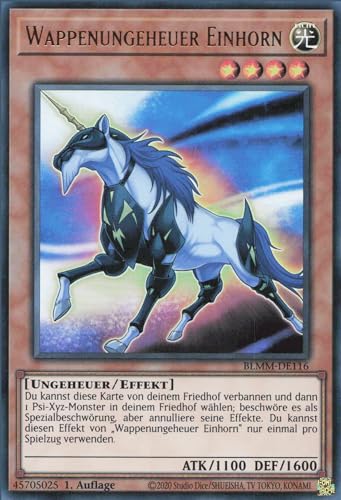 Wappenungeheuer Einhorn BLMM-DE116 Ultra Rare Deutsch Boosterfrisch 1. Auflage - Battles of Legend: Monster Mayhem - mit ReCollectibles-Versandschutz - für Yu-Gi-Oh! Wappenungeheuer Einhorn BLMM-DE116 Ultra Rare Deutsch Boosterfrisch 1. Auflage - Battles of Legend: Monster Mayhem - mit ReCollectibles-Versandschutz - für Yu-Gi-Oh! von ReCollectibles