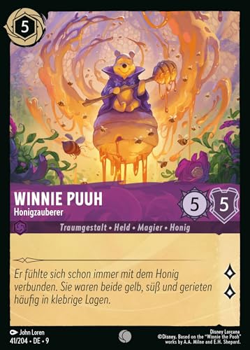 Winnie Puuh - Honigzauberer (V.1) 9FAB-041 Common Deutsch Boosterfrisch - Fabled - mit ReCollectibles-Versandschutz - für Lorcana von ReCollectibles